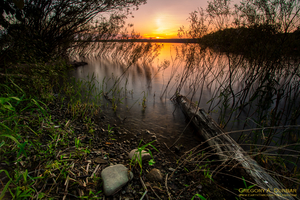 "Delta Lake Sunset"