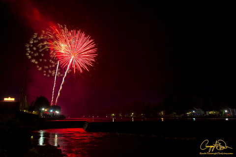 Paper Mill Island Fireworks in Baldwinsville
